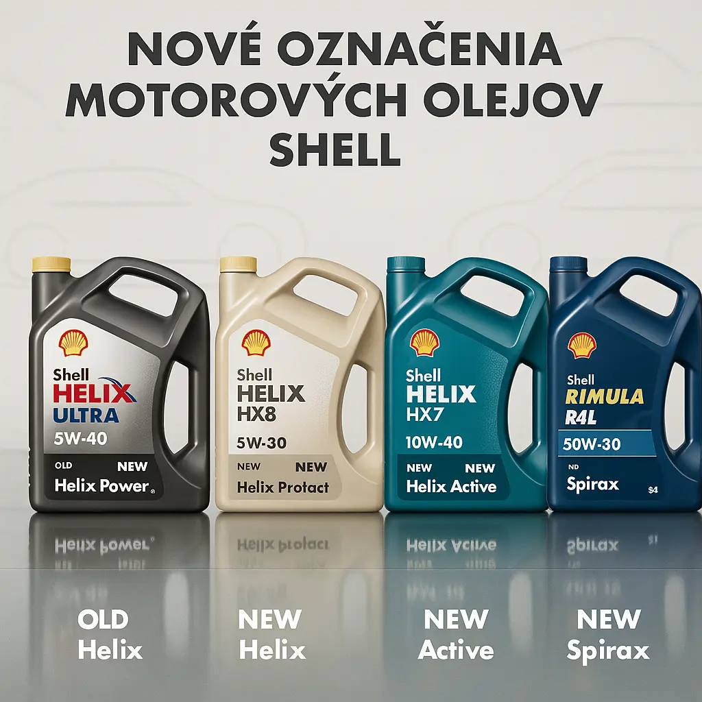 Nové označenia motorových olejov SHELL